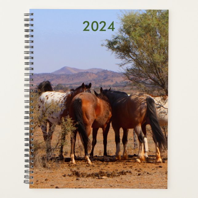 Horses whispering year planner 2024 (Front)