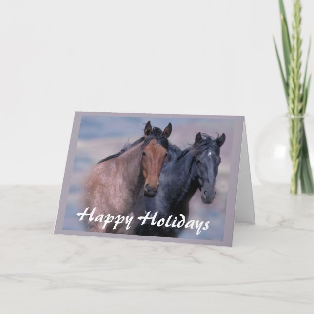 Horses Wild and Beautiful Christmas Card (Front)