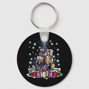 Horses with Christmas Styles Keychain