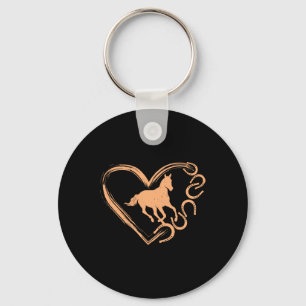 Horsescute Ss Cute Ss Heart Shaped Design - Horse Keychain