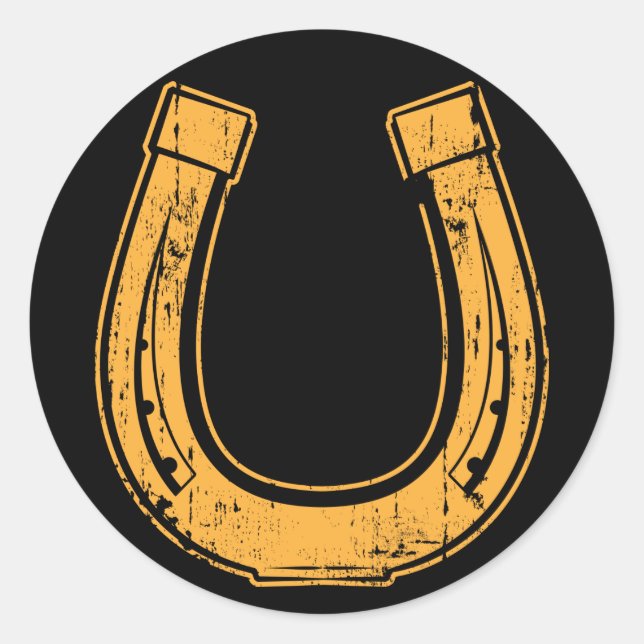 horseshoe2 classic round sticker (Front)
