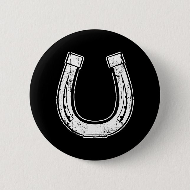 horseshoe 2 inch round button (Front)