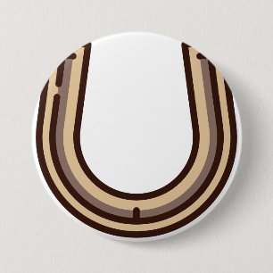 horseshoe 3 inch round button