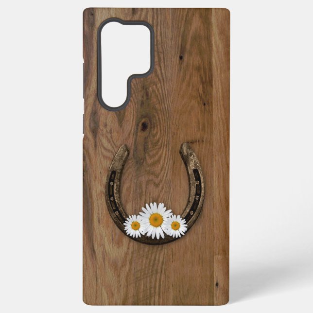 Horseshoe and Daisies  Samsung Galaxy S22 Ultra Case (Back)