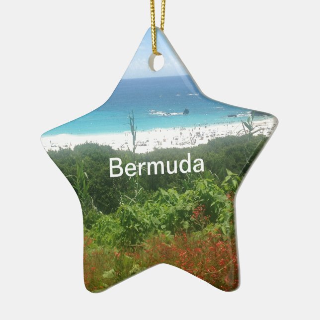 Horseshoe Bay Beach, Bermuda Ceramic Ornament (Left)