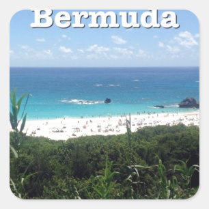 Horseshoe Bay Beach, Bermuda Square Sticker