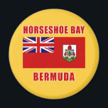 HORSESHOE BAY Bermuda Tshirts, Gifts Magnet<br><div class="desc">Horseshoe Bay is perhaps the most famous beach in Bermuda. If you've been there, you know what a great beach it is! This design features the Bermudan flag, and text that celebrates this famous beach! See all our "beaches of the world" apparel and gifts at our Greenbaby shop. They make...</div>