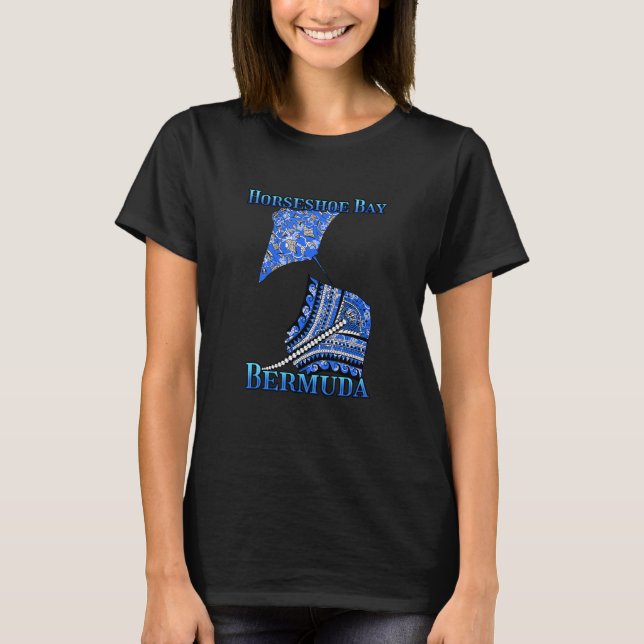 Horseshoe Bay Bermuda Vacation Tribal Stingray T-Shirt (Front)