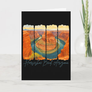 Horseshoe Bend Arizona Traveling Trip Brushstroke Card