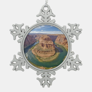 Horseshoe Bend, Arizona, USA Snowflake Pewter Christmas Ornament