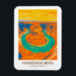Horseshoe Bend Colorado River Vintage Magnet<br><div class="desc">Horseshoe Bend Colorado River vector artwork design.</div>