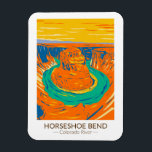 Horseshoe Bend Colorado River Vintage Magnet<br><div class="desc">Horseshoe Bend Colorado River vector artwork design.</div>