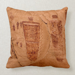 Horseshoe Canyon Great Gallery Pictographs Throw Pillow