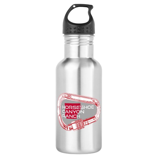 Horseshoe Canyon Ranch Arkansas Climbing Carabiner 532 Ml Water Bottle (Front)