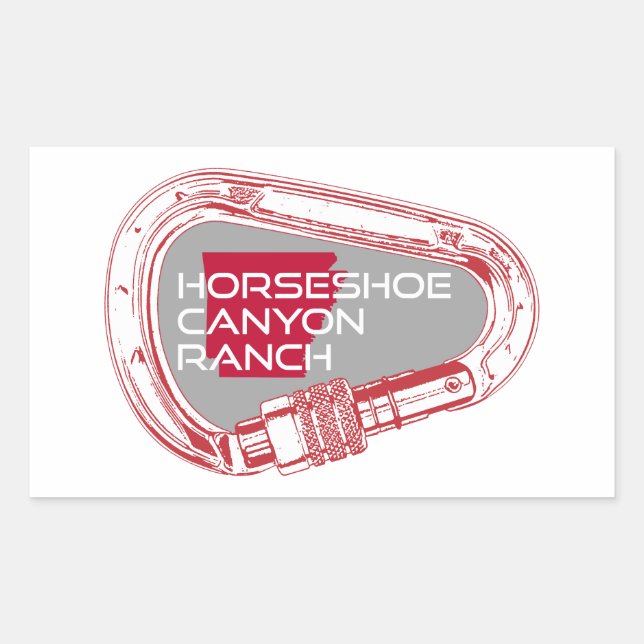 Horseshoe Canyon Ranch Arkansas Climbing Carabiner Sticker (Front)
