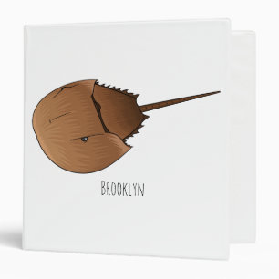 Horseshoe crab cartoon illustration binder