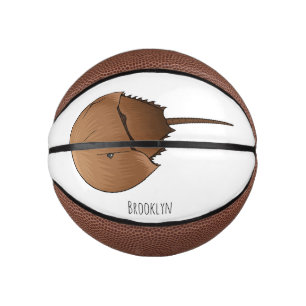 Horseshoe crab cartoon illustration  mini basketball
