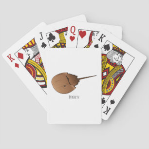 Horseshoe crab cartoon illustration playing cards