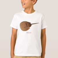 Horseshoe crab cartoon illustration 