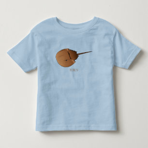 Horseshoe crab cartoon illustration toddler t-shirt