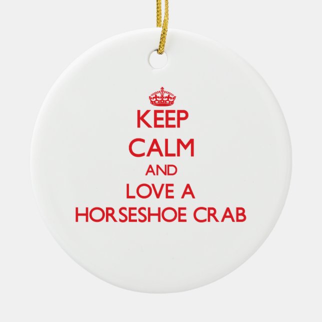 Horseshoe Crab Ceramic Ornament (Front)