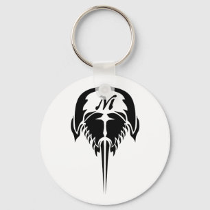 Horseshoe Crab in Tribal Tattoo Style Keychain