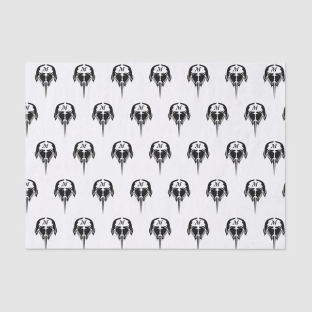 Horseshoe Crab in Tribal Tattoo Style Tissue Paper (Front)