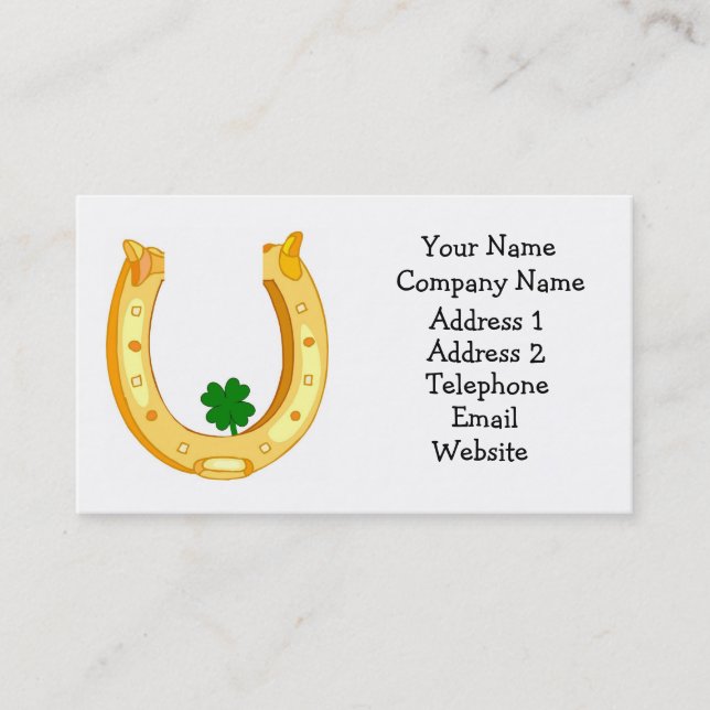 Horseshoe Design Carte de visite (Devant)