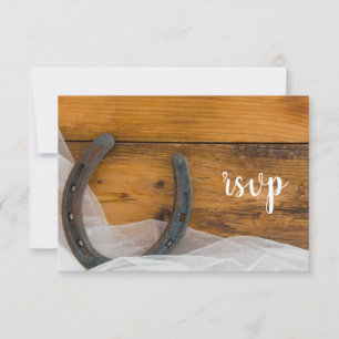 Horseshoe et Voile Western Grange Wedding RSVP