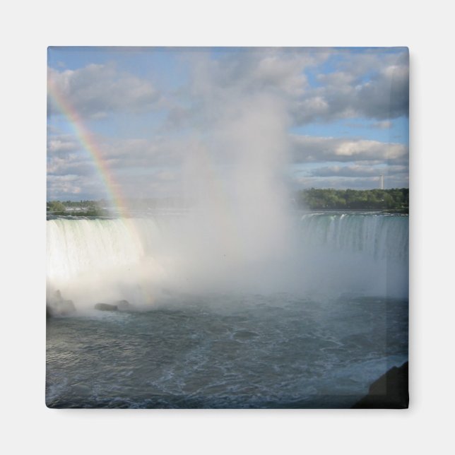Horseshoe Falls And Rainbow From The Canadian Side Magnet (Front)