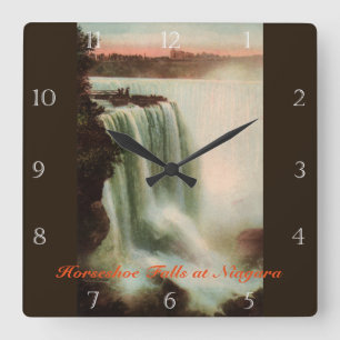 Horseshoe Falls at Niagara Custom Square Wall Clock