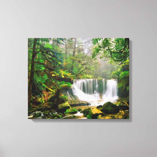 Horseshoe Falls Surrounded by Rainforest Canvas Print (Front)