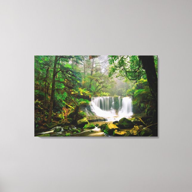 Horseshoe Falls Surrounded by Rainforest Canvas Print (Front)