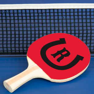 Horseshoe logo ping pong paddle for table tennis