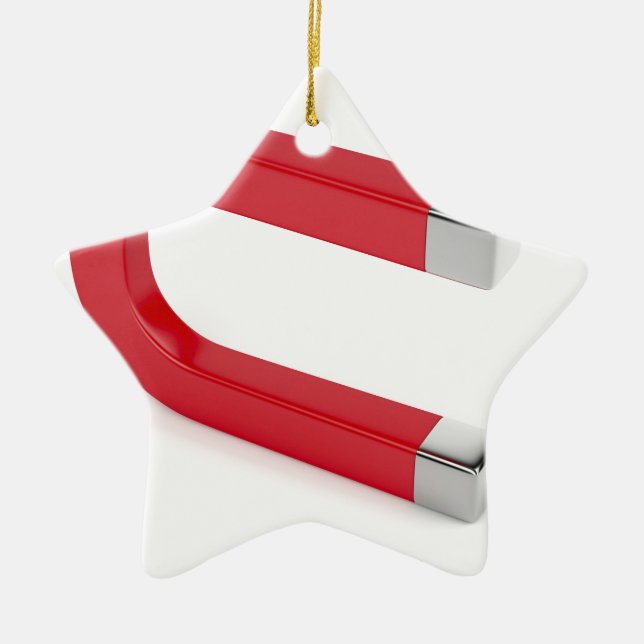 Horseshoe magnet ceramic ornament (Front)