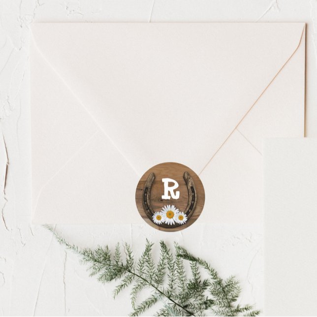 Horseshoe Name Initial Envelope Seal (Creator Uploaded)