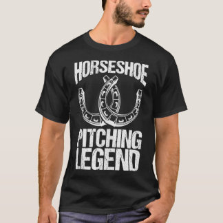 Horseshoe Pitching Legend Backyard Picnic Toss Gam T-Shirt