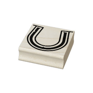 horseshoe rubber stamp