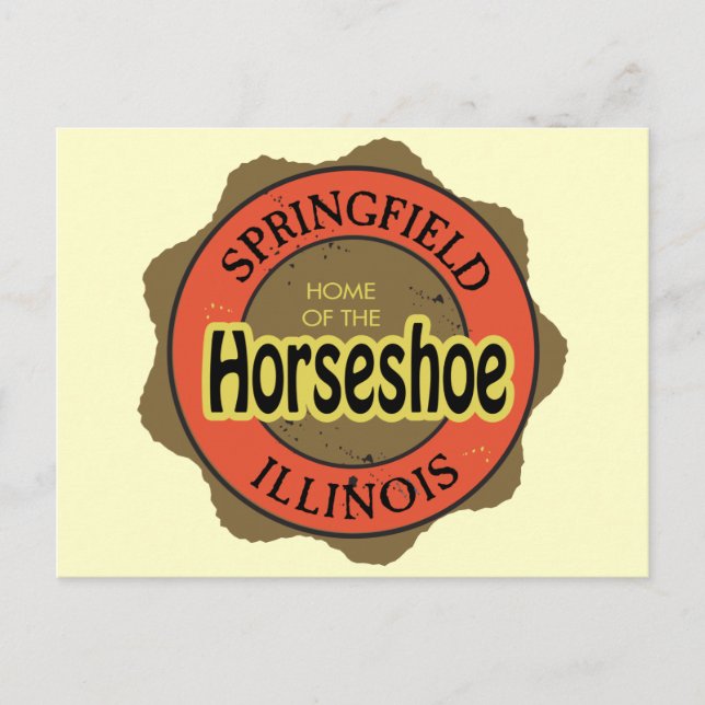Horseshoe Sandwich Springfield Illinois Postcard (Front)