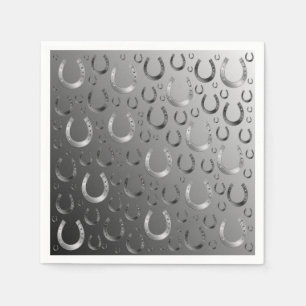 horseshoe, silver, pattern grey, luck, pattern,gre napkin