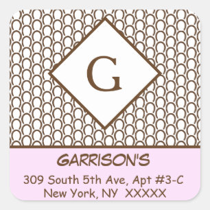 Horseshoe Square Return Address Label Seal