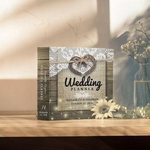 Horseshoe Sunflower Country Rustic Wedding Planner Binder