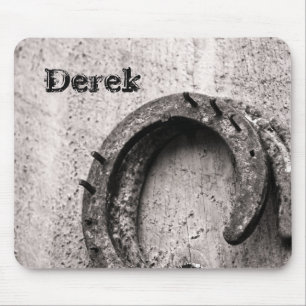 Horseshoe Vintage Sepia Photograph Mouse Pad