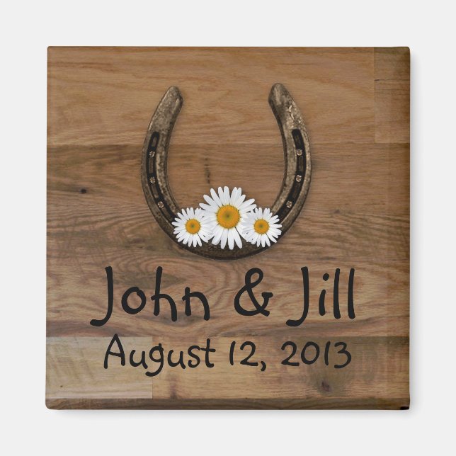 Horseshoe Wedding Favour Magnet (Front)