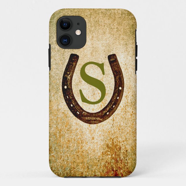Horseshoe with Monogram to Personalize Case-Mate iPhone Case (Back)