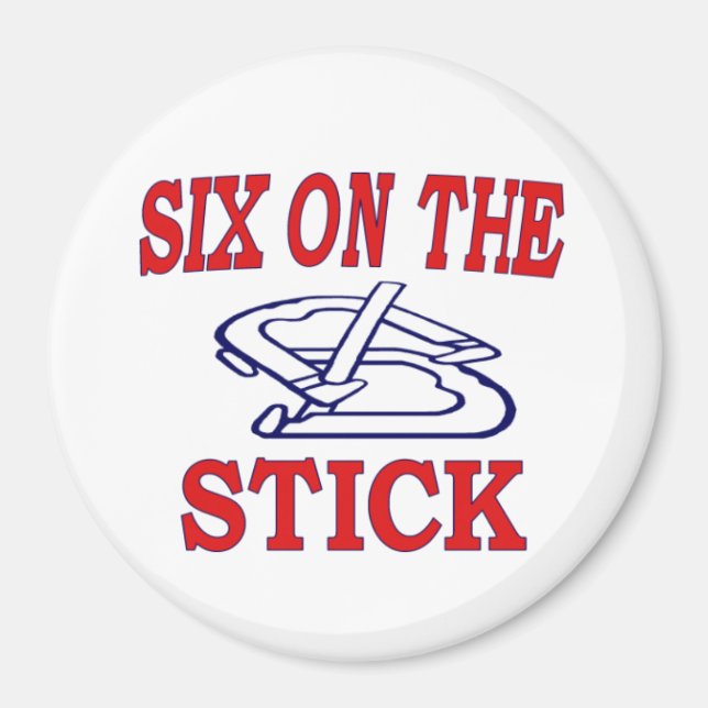 HorseShoes 3" Magnet- Six on the Stick Magnet (Front)