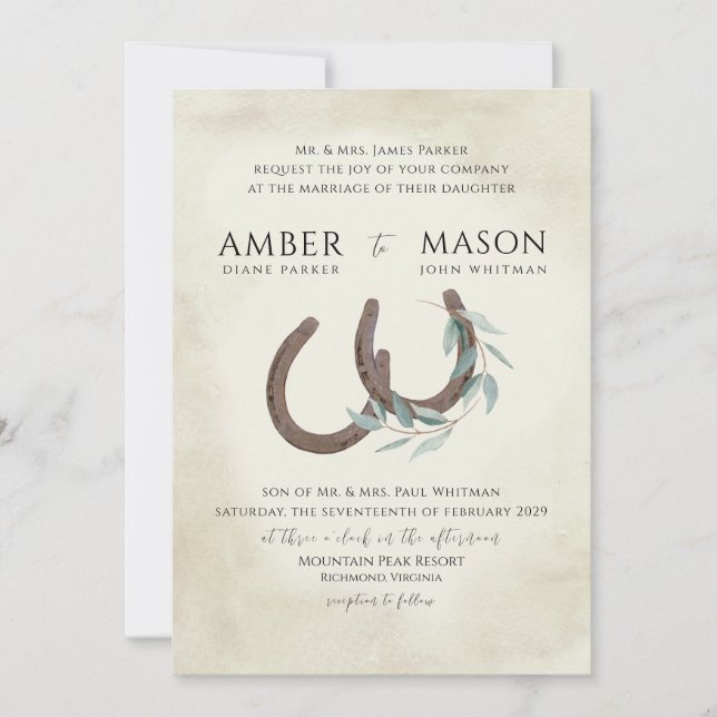 Horseshoes et Invitation verdure (Devant)