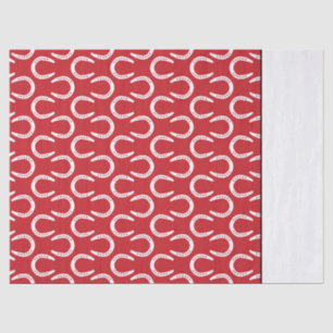 Horseshoes I Love Horses Red White Timeless Fun Tissue Paper