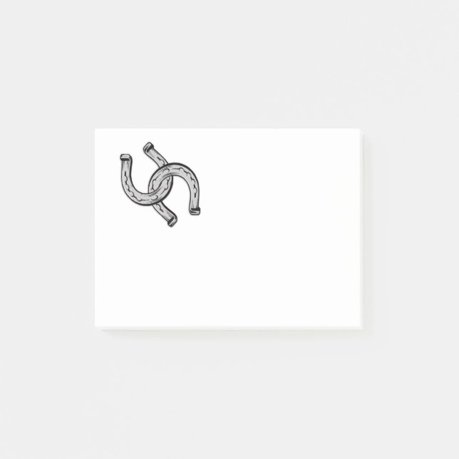 Horseshoes on Black Post-it Notes (Front)