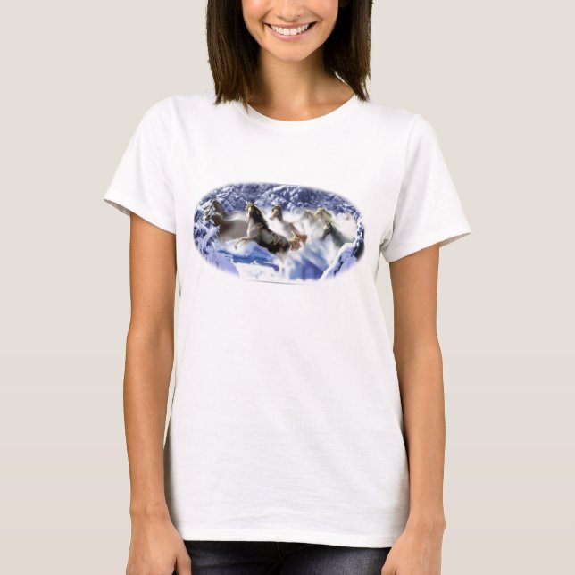 horseSnowHerd T-Shirt (Front)